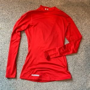 Red underarmour, fleece inside.